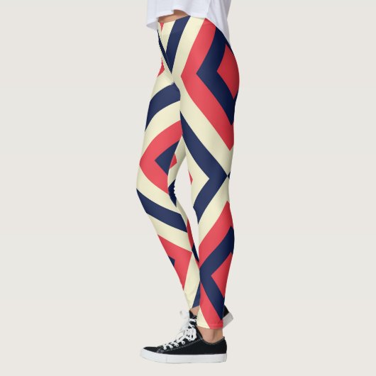 Farbiger Platz Leggings (Links)