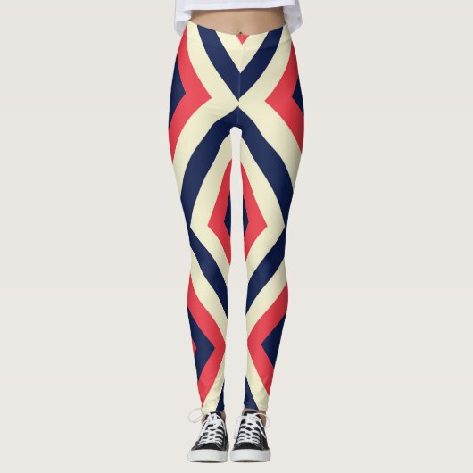 Farbiger Platz Leggings (Vorderseite)