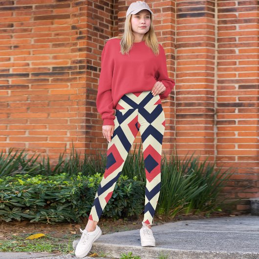 Farbiger Platz Leggings