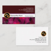 Farbiger Polygonkristall-Kolonne Chemiker Visitenkarte (Vorne/Hinten)