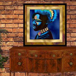 Farbiger Pop Art African Man 2 Canvas drucken Leinwanddruck