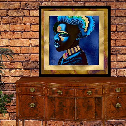 Farbiger Pop Art African Man 2 Canvas drucken Leinwanddruck