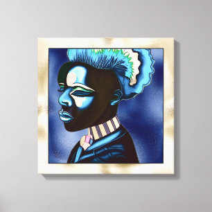 Farbiger Pop Art African Man Leinwanddruck