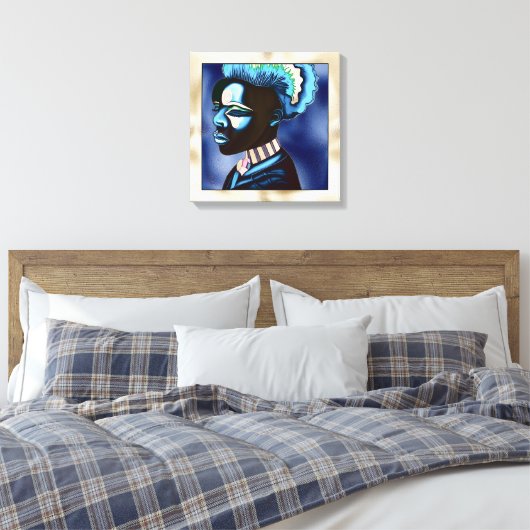Farbiger Pop Art African Man Leinwanddruck (Insitu (Schlafzimmer))