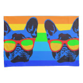 Farbiger Pop Art French Bulldog Kissenbezug (Vorderseite-Rechts)