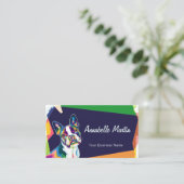 Farbiger Pop Art French Bulldog Visitenkarte (Stehend Vorderseite)