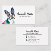 Farbiger Pop Art French Bulldog Visitenkarte (Vorne/Hinten)