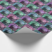 Farbiger Pop Art Kitty Wrapping Paper Geschenkpapier (Ecke)