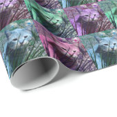 Farbiger Pop Art Kitty Wrapping Paper Geschenkpapier (Rolleneckpunkt)