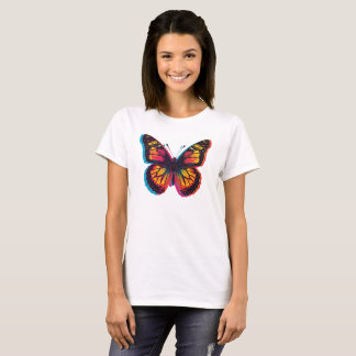 Farbiger Pop-Art-Schmetterling – Retro-T-Shirt T-Shirt