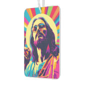 Farbiger Pop Kunst Cool Jesus Autolufterfrischer (Links)
