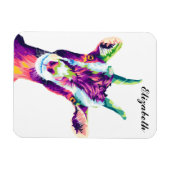 Farbiger Pop Kunst Ziege Personalisiert Magnet (Horizontal)