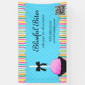 Farbiger Pop mit QR-Code Banner (Vertikal)