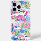 Farbiger, Preppy County Blumenname Personalisiert Case-Mate iPhone Hülle (Rückseite)
