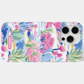 Farbiger, Preppy County Blumenname Personalisiert Case-Mate iPhone Hülle (Rückseite (Horizontal))