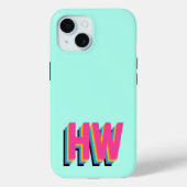 Farbiger Preppy-Name Case-Mate iPhone Hülle (Rückseite)