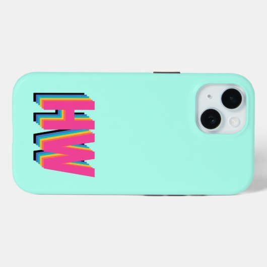 Farbiger Preppy-Name Case-Mate iPhone Hülle (Rückseite (Horizontal))