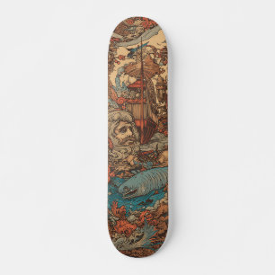 Farbiger psychedelischer Captain Nemo Skateboard