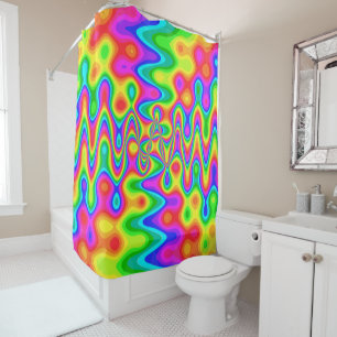 Farbiger Psychedelischer Duschvorhang