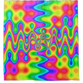 Farbiger Psychedelischer Duschvorhang (Vorderseite)