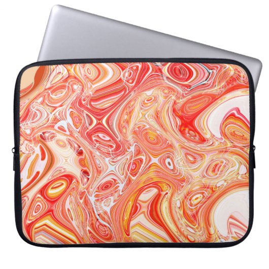 Farbiger psychedelischer Hintergrund aus Interweav Laptopschutzhülle (Vorderseite)