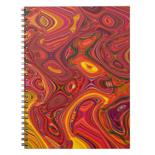 Farbiger psychedelischer Hintergrund aus Interweav Notizblock (Vorderseite)