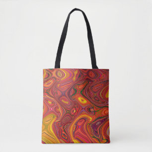 Farbiger psychedelischer Hintergrund aus Interweav Tasche