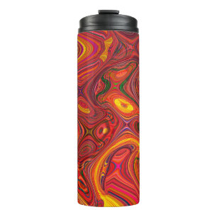Farbiger psychedelischer Hintergrund aus Interweav Thermosbecher