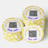 Farbiger QR-Code Benutzerdefinierter Text und Farb Pokerchips (Stapel)
