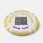 Farbiger QR-Code Benutzerdefinierter Text und Farb Pokerchips (Einzeln)