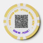 Farbiger QR-Code Benutzerdefinierter Text und Farb Pokerchips (Vorderseite)