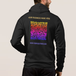 Farbiger QR-Code Business Hoodie mit individuellem