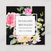 Farbiger QR-Code für Wasserfarbe Quadratische Visitenkarte (Vorderseite)