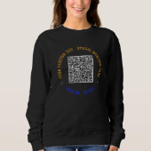 Farbiger QR-Code-Sweatshirt mit individuellem Text Sweatshirt (Vorderseite)