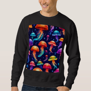 Farbiger Quallen Langschläfer Sweatshirt