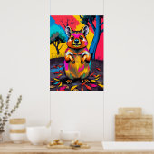 Farbiger Quokka-Pop-Art Poster (Küche)