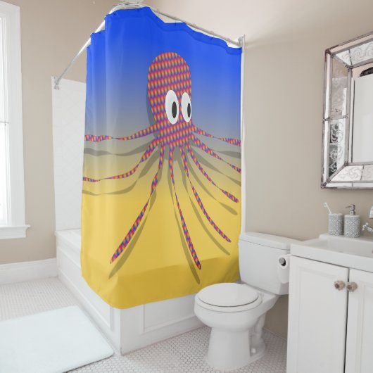 Farbiger Rag Octopus Duschvorhang (Beispiel)