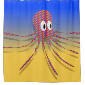 Farbiger Rag Octopus Duschvorhang (Vorderseite)