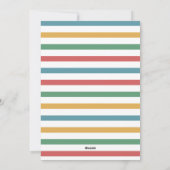 Farbiger Rahmen mit großen Grüßen Feiertagskarte (Rückseite)