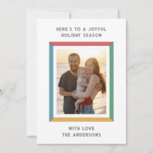 Farbiger Rahmen mit großen Grüßen