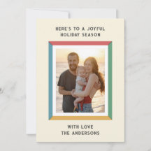 Farbiger Rahmen mit großen Grüßen