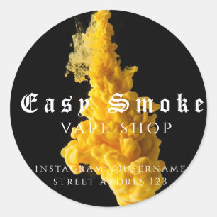 Farbiger Rauch Vape Shop Klassischer Rund Sticker
