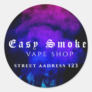 Farbiger Rauch Vape Shop Klassischer runder Aufkle Aufkleber