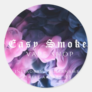 Farbiger Rauch Vape Shop Klassischer runder Aufkle Aufkleber