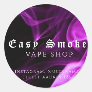 Farbiger Rauch Vape Shop Klassischer runder Aufkle Aufkleber