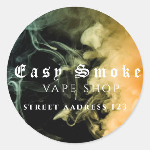Farbiger Rauch Vape Shop Klassischer runder Aufkle Aufkleber
