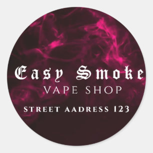 Farbiger Rauch Vape Shop Klassischer runder Aufkle Aufkleber