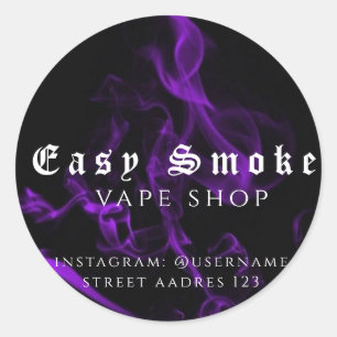 Farbiger Rauch Vape Shop Klassischer runder Aufkle Aufkleber