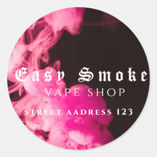 Farbiger Rauch Vape Shop Klassischer runder Aufkle Aufkleber