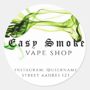 Farbiger Rauch Vape Shop Klassischer runder Aufkle Aufkleber